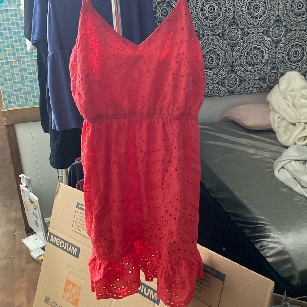 Red summer dress